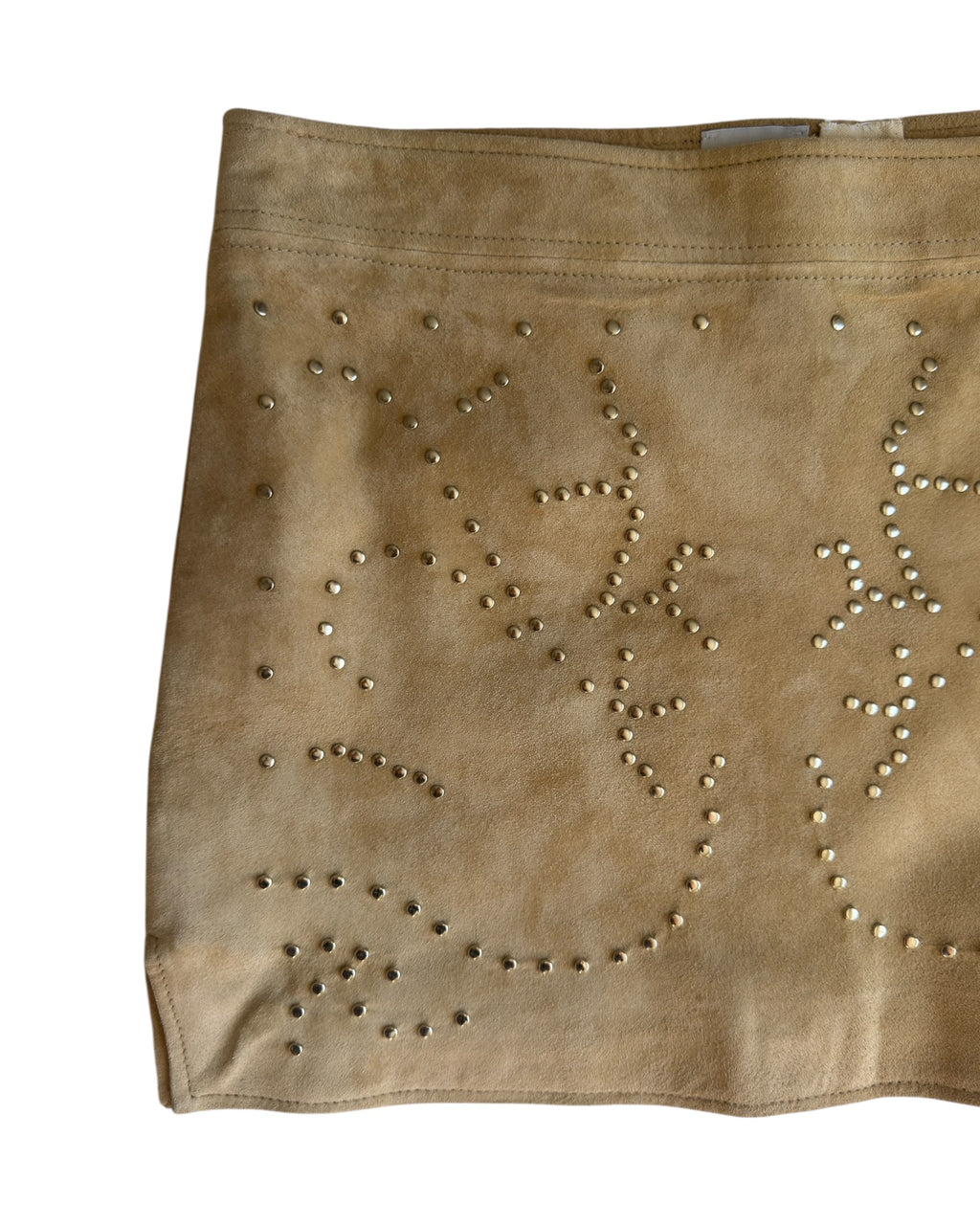 Embellished Suede Mini Skirt