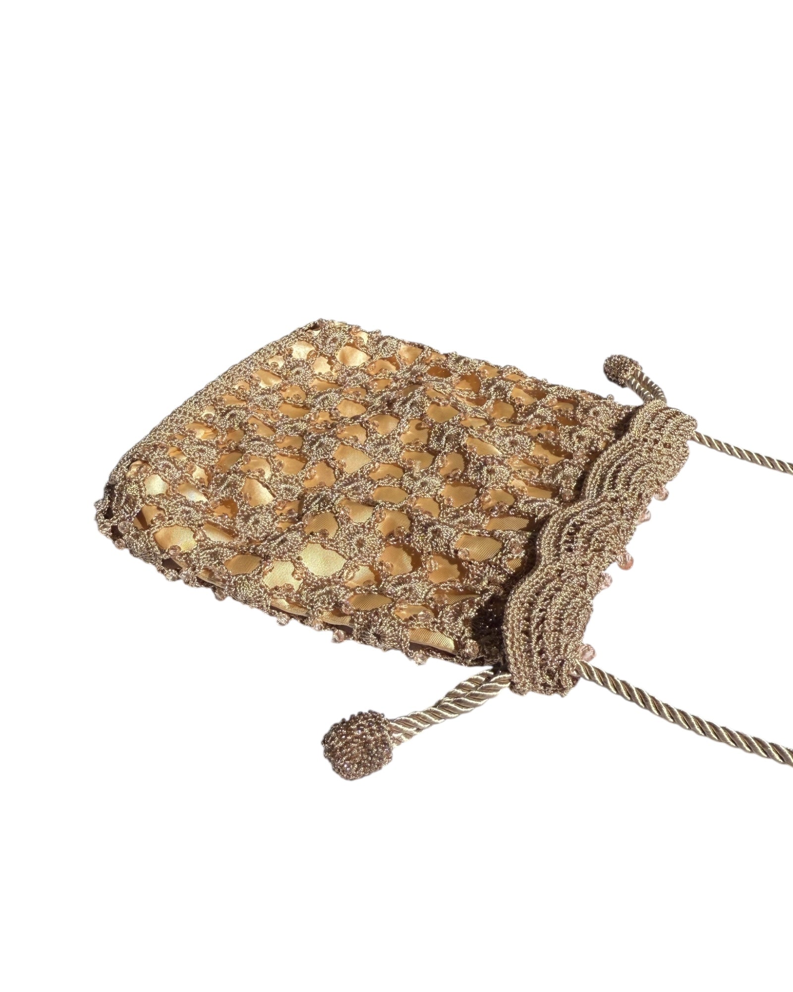 Vintage Macrame Evening Bag