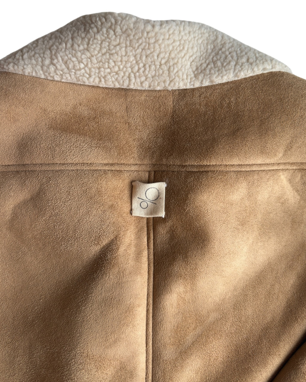 Faux Suede Shearling Moto Jacket