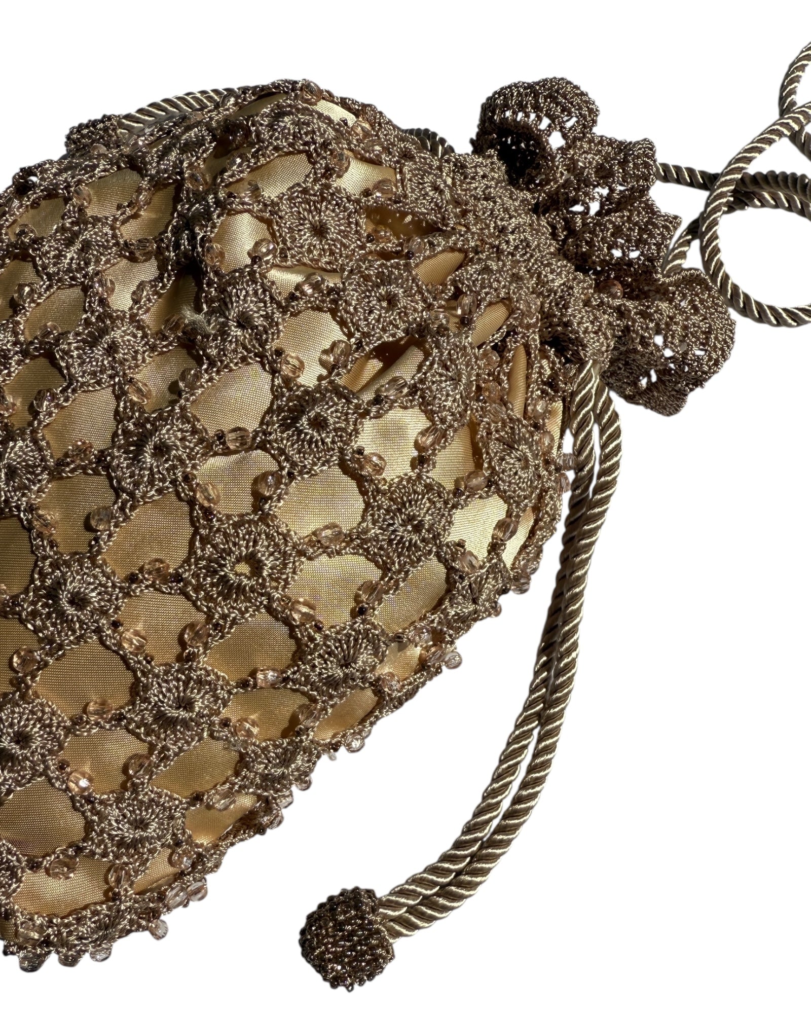 Vintage Macrame Evening Bag