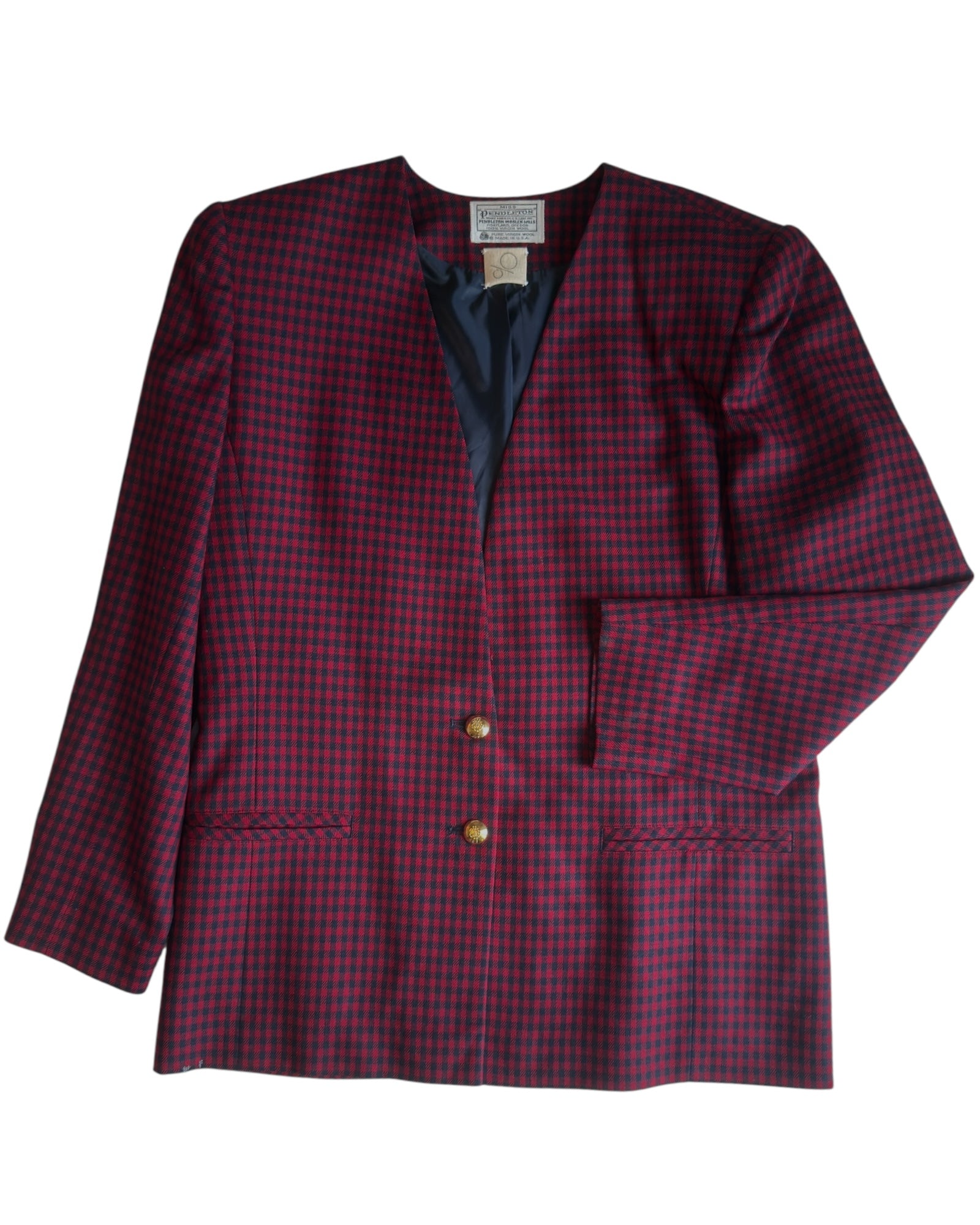 Vintage Plaid Blazer