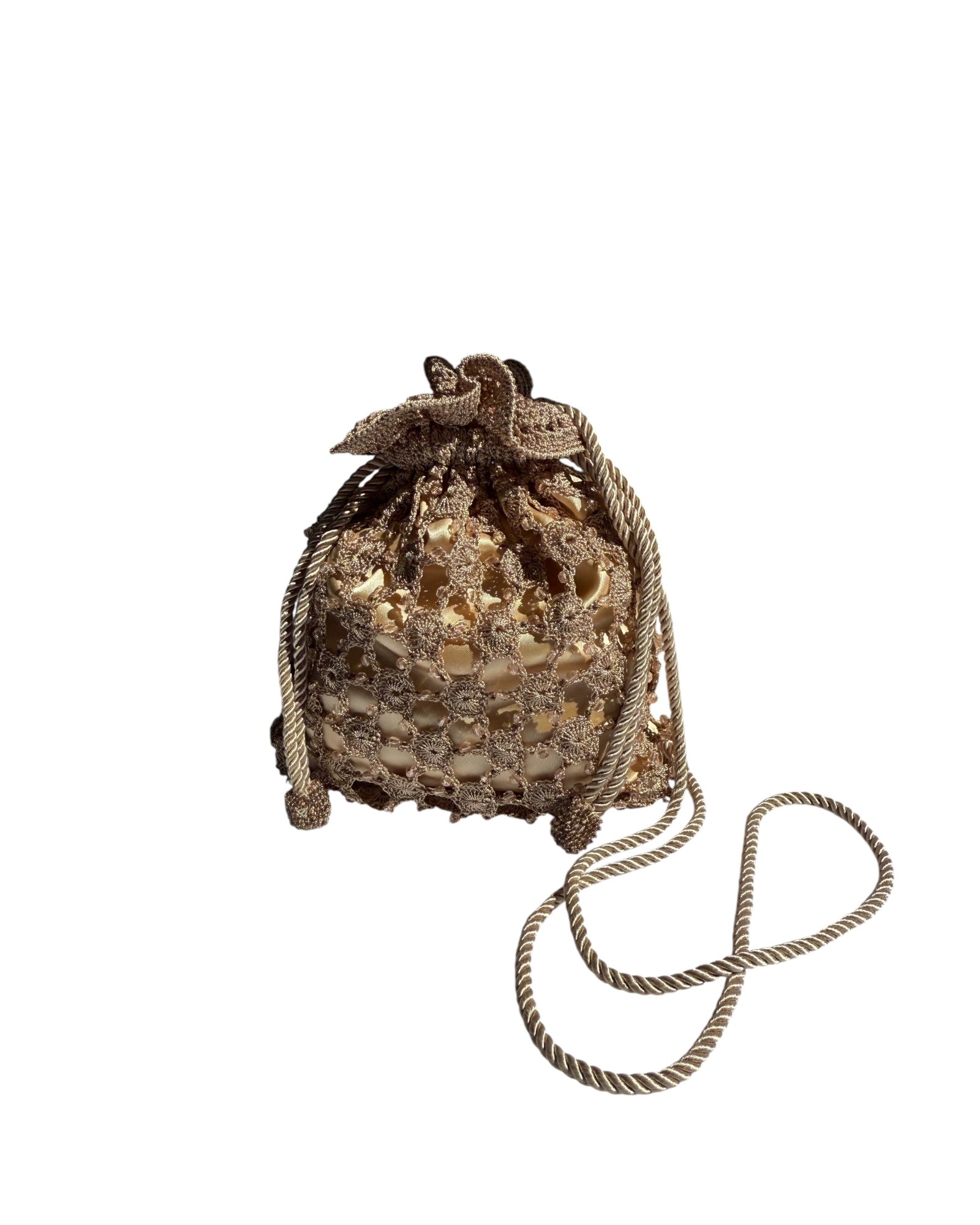 Vintage Macrame Evening Bag