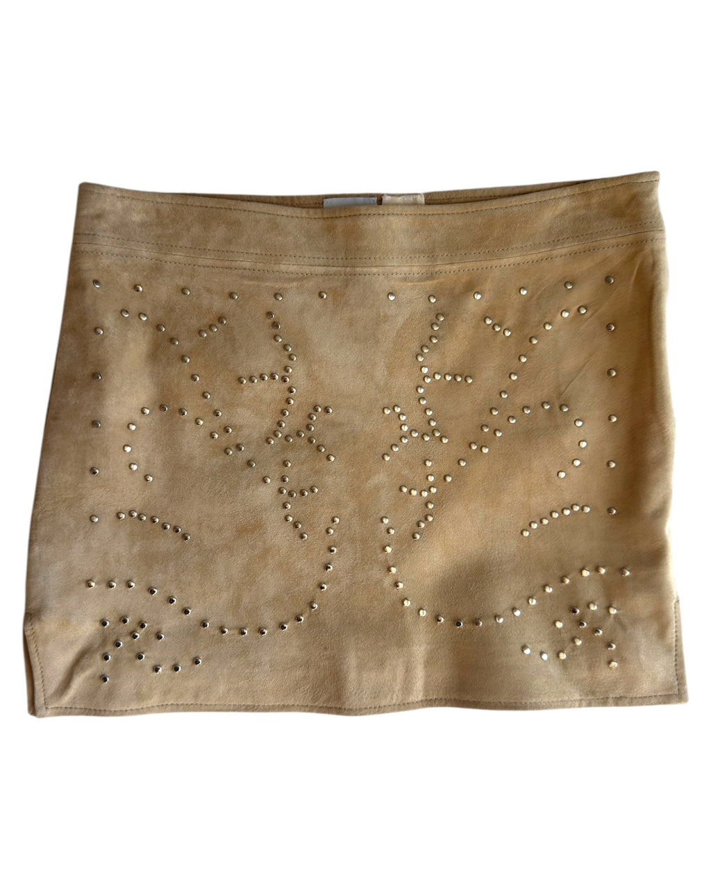 Embellished Suede Mini Skirt