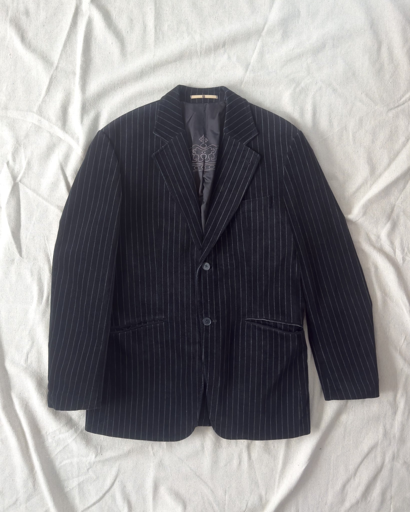 Velvet Pinstripe Blazer