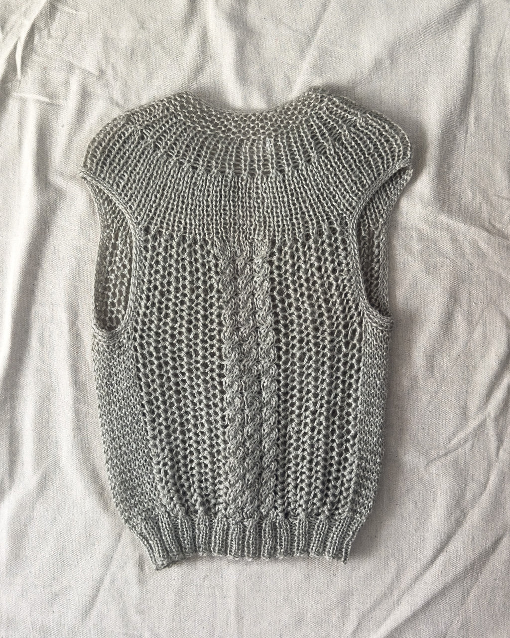 Loose Knit Cardigan Vest