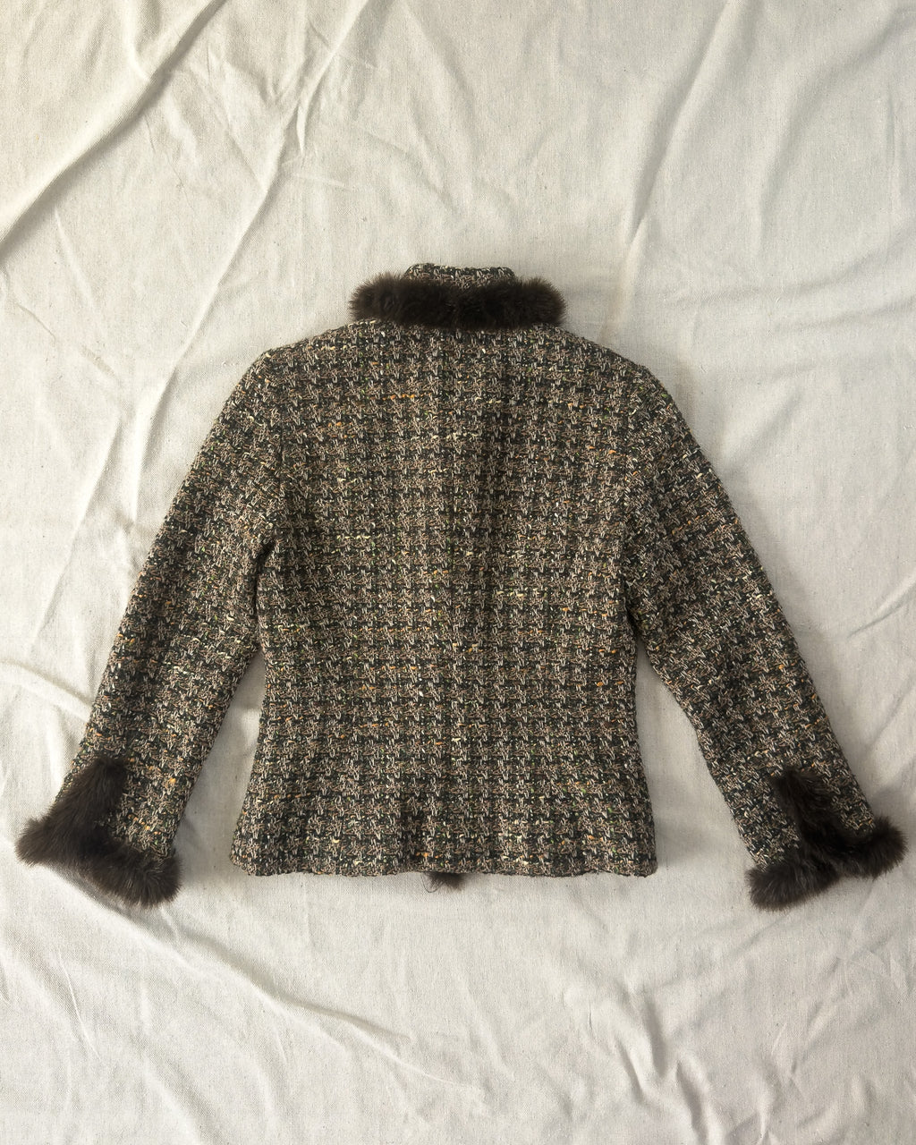 Fur-trimmed Tweed Jacket