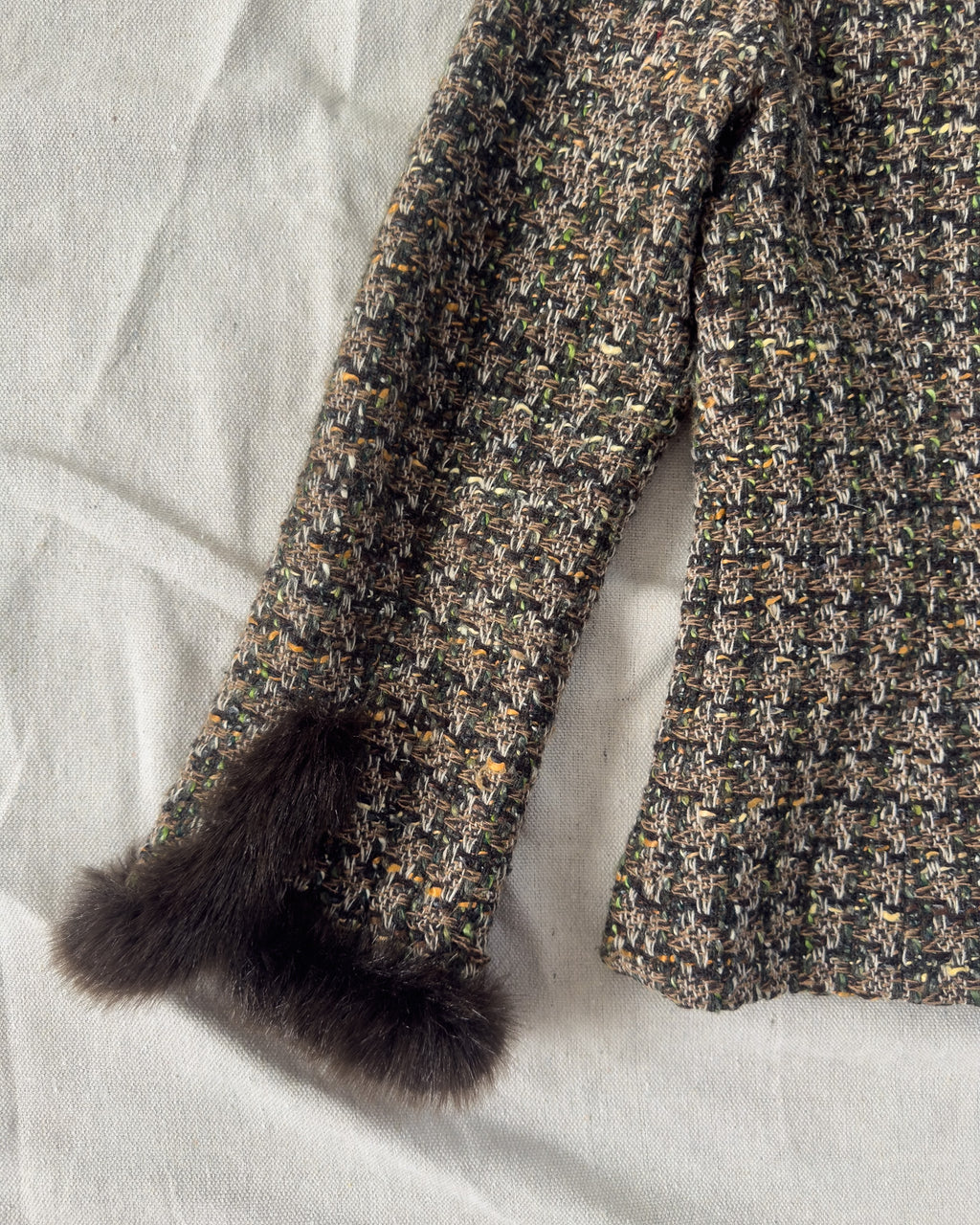 Fur-trimmed Tweed Jacket