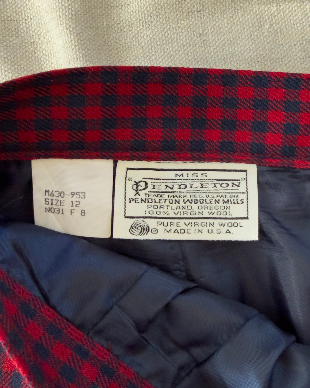 Gingham Plaid Midi Skirt